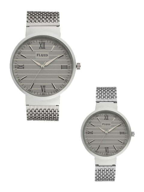 

FLUID Unisex Grey 2 Bracelet Style Straps Analogue Couple Watch FL-807PR-GRY01
