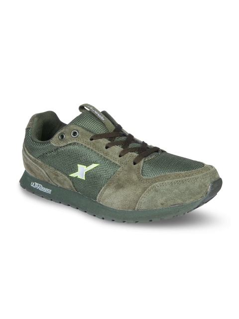 

Sparx Men Olive Green Mesh Running Non-Marking Shoes