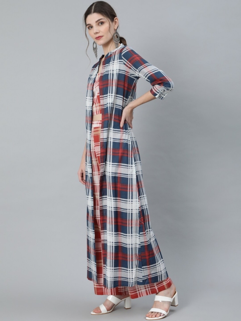 

Luni Women Navy Blue Printed Top & Palazzos