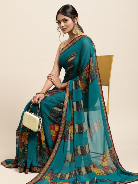 

Triveni Blue Pure Georgette Saree