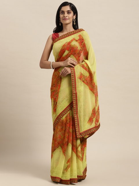 

Triveni Green Pure Georgette Saree
