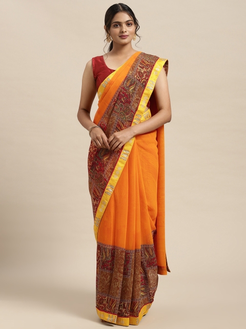 

Triveni Orange Pure Georgette Saree