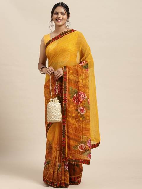 

Triveni Mustard Pure Georgette Saree