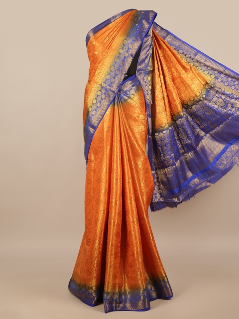 

Pothys Orange Jute Silk Saree