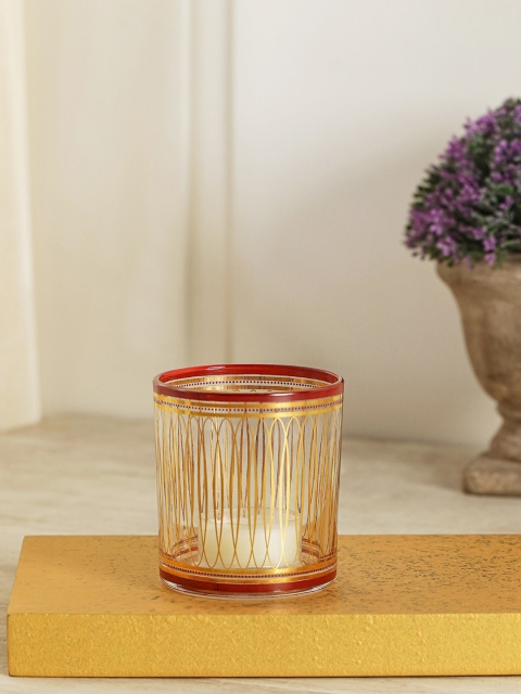 

Pure Home and Living Gold & Red Set of 4 Noor Votive Holder