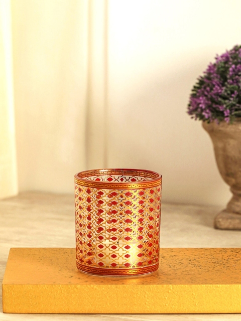 

Pure Home and Living Set of 4 Red Noor Moorish Votive Candle Holder