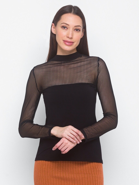 

LYKKEIN Black Fitted Top