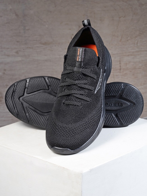 

Red Tape Men Black Mesh Walking Shoes