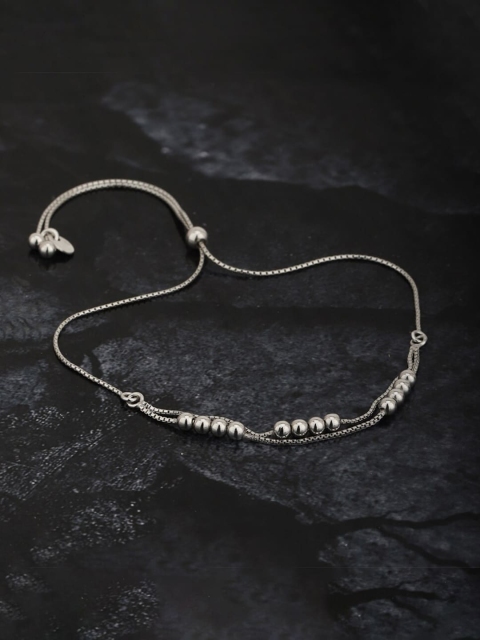 

VANBELLE Women 925 Sterling Silver Handcrafted Rhodium-Plated Link Bracelet