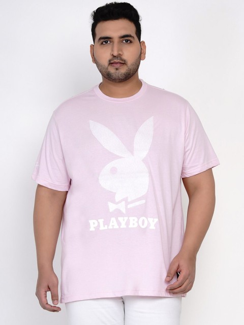 

Santonio Men Pink Typography Printed T-shirt