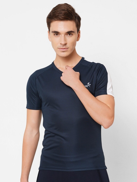 

FiTZ Men Navy Blue V-Neck Dri-FIT Outdoor T-shirt