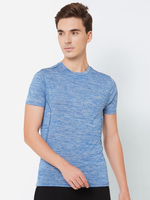

FiTZ Men Blue Solid Round Neck Dri-FIT T-shirt