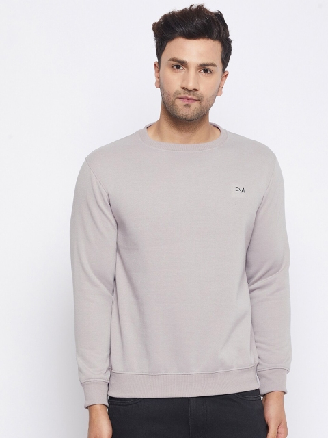 

PRINCINN MEYER Men Grey Cotton Blend Sweatshirt
