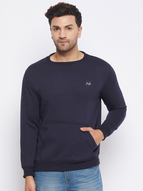 

PRINCINN MEYER Men Navy Blue Sweatshirt