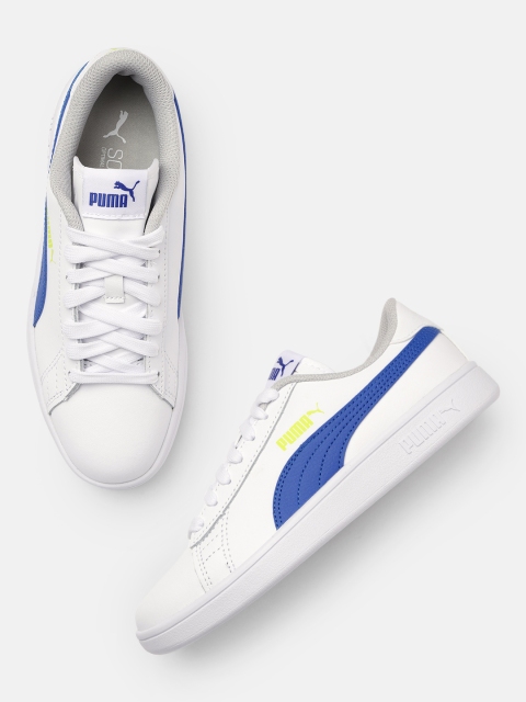 

Puma Kids White Leather Sneakers