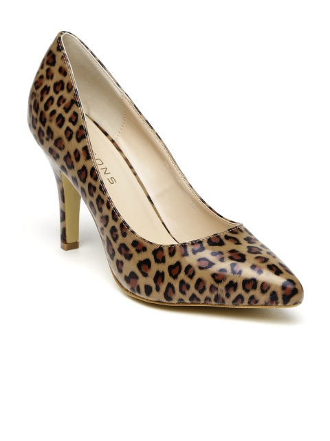 

Addons Women Brown Animal Print Pumps