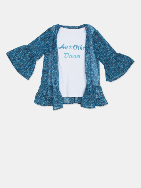 

Cherokee Girls White Printed Shrug With Top