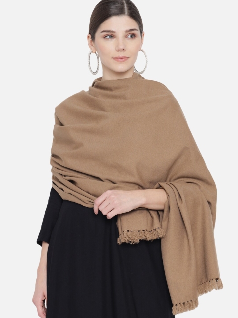 

Vastraa Fusion Women Beige Woolen Woven Shawl