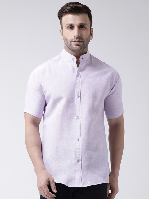 

KHADIO Men Purple Cotton Casual Shirt