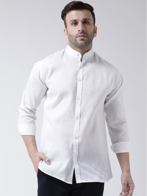 

KHADIO Men White Casual Shirt