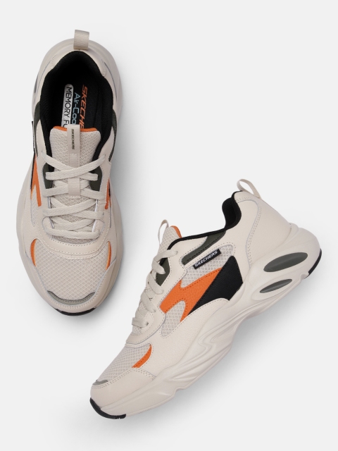 

Skechers Men Off White STAMINA AIRY - MOREMI Sneakers