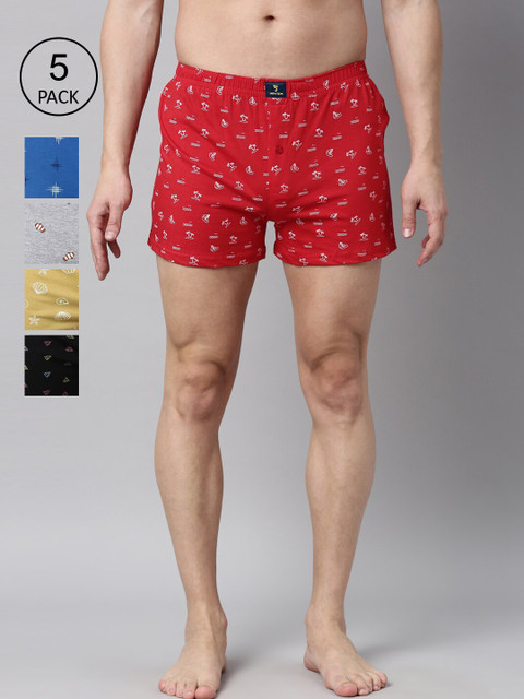 

Joven Men Pack Of 5 Assorted Pure Cotton Boxers JB5KV03