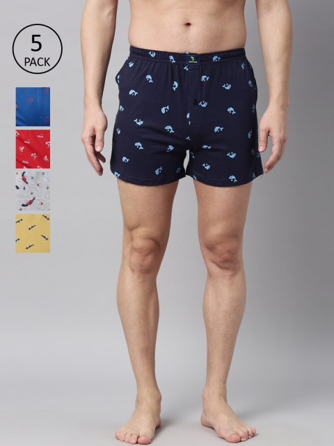 

Joven Men Pack Of 5 Pure Cotton Boxers, Assorted