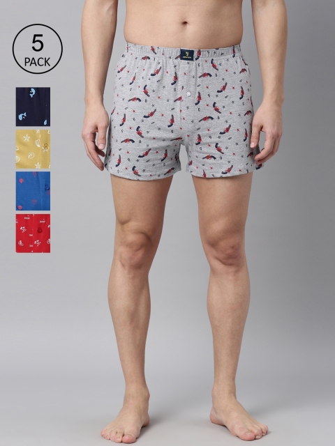 

Joven Men Pack Of 5 Assorted Pure Cotton Boxers JB5KV05