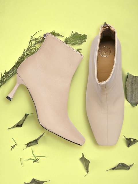 

20Dresses Beige PU Party High-Top Stiletto Heeled Boots