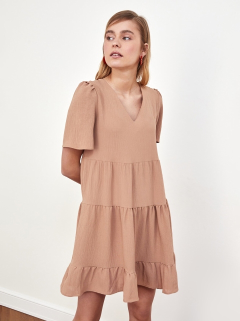 

Trendyol Taupe Solid Dress