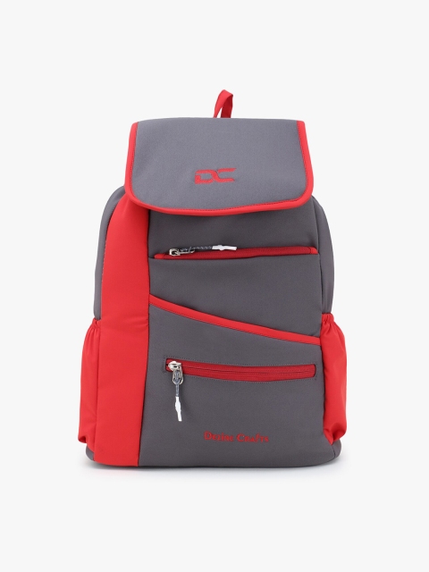 

Dezire Crafts Women Grey & Red Backpack