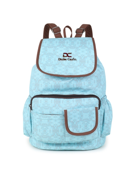 

Dezire Crafts Women Turquoise Blue & Brown Printed Backpack