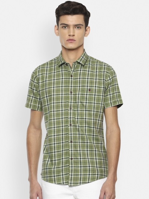 

Louis Philippe Jeans Men Green Slim Fit Checked Casual Shirt