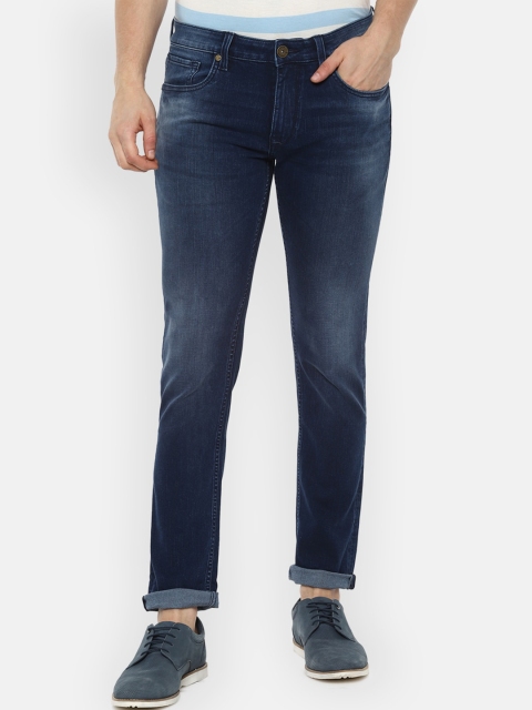 

Louis Philippe Jeans Men Navy Blue Slim Fit Light Fade Jeans