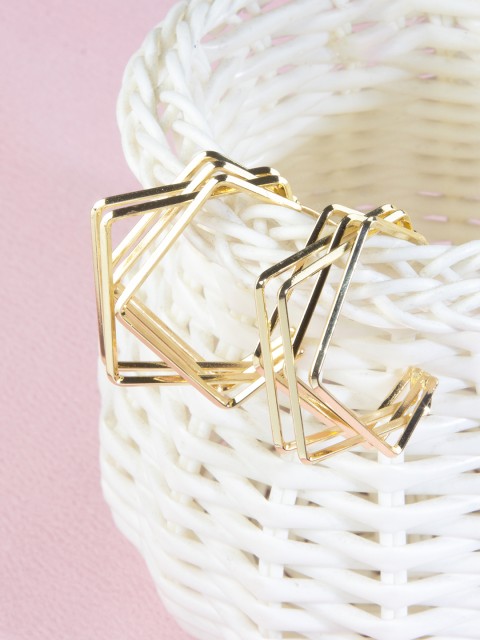 

Kazo Woman Gold-Plated Layered Hoop Earrings