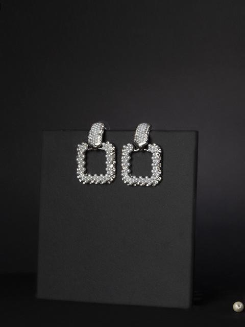 

Kazo Silver-Toned Square Drop Earrings