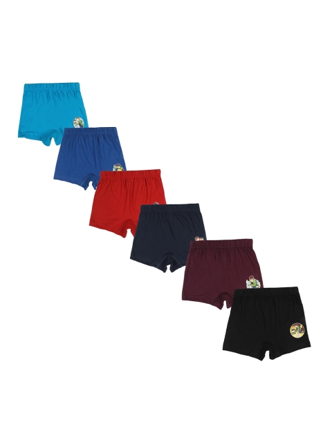 

Red Rose Boys Pack Of 6 Printed Cotton Briefs, Blue