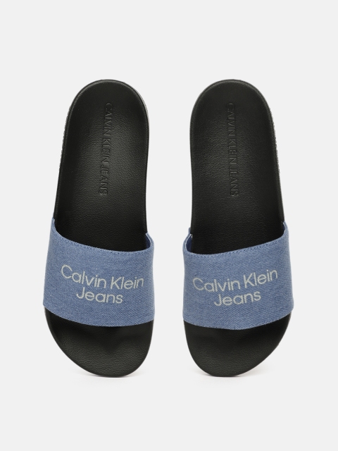 

Calvin Klein Men Blue Printed Sliders