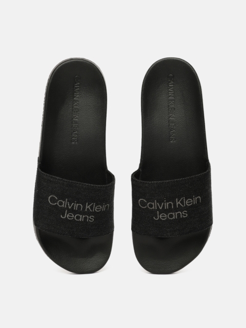 

Calvin Klein Men Black Printed Sliders