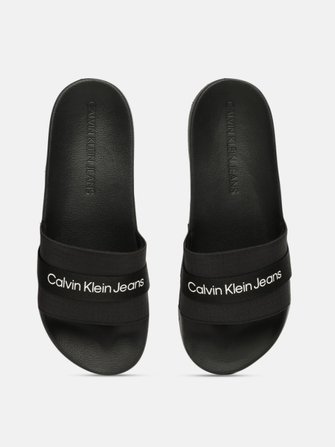 

Calvin Klein Men Black Printed Sliders