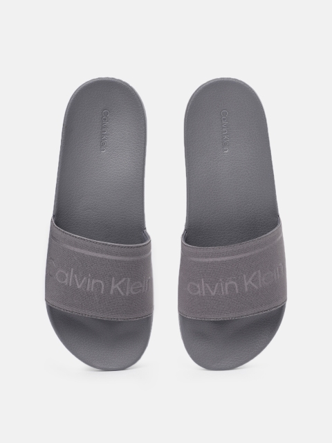 

Calvin Klein Men Grey Printed Sliders
