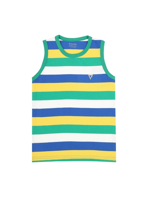 

PROTEENS Boys Multicoloured Striped V-Neck T-shirt, Multi
