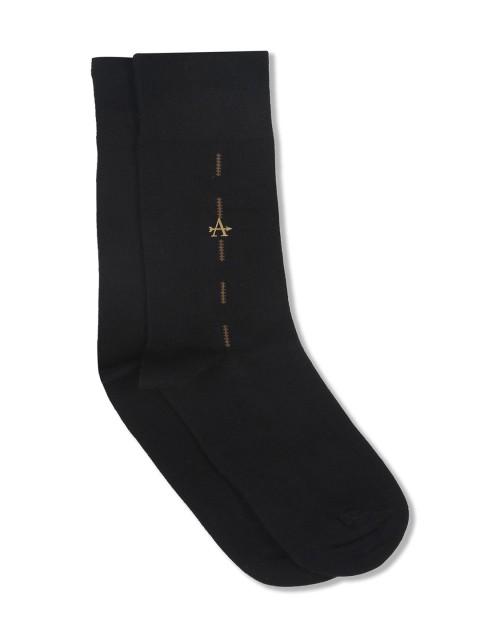 

Arrow Men Black Solid Cotton Above Ankle-Length Socks
