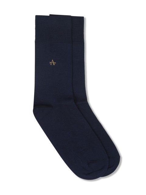 

Arrow Men Navy Blue Solid Cotton Calf-Length Socks