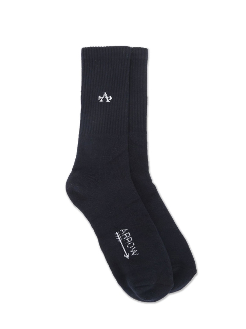 

Arrow Men Navy Blue Solid Cotton Calf-Length Socks