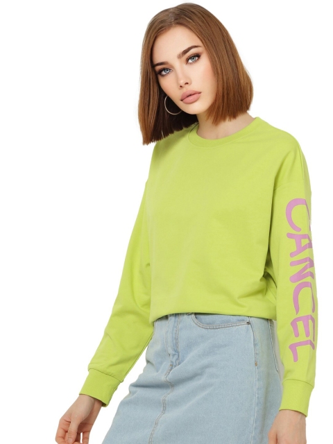

ONLY Women Green Sweatshirt