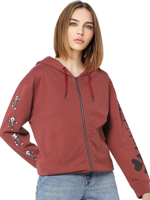 

ONLY Women Red Hooded Sweatshirt