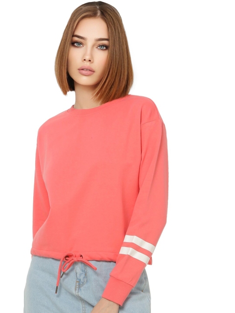 

ONLY Women Pink Cotton Sweatshirt