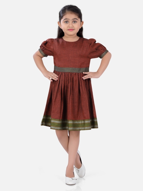 

Ashneeta Girls Rust Dress