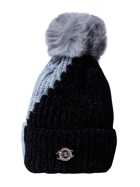 

LOOM LEGACY Women Black & Grey Beanie